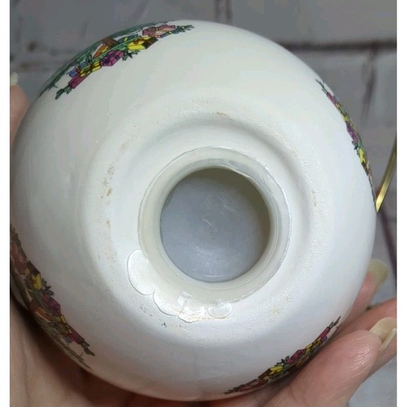 Vintage Spode Christmas Tree 3 1/2" Pomander Potpourri Round Ornament - Picture 2 of 4